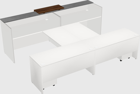 Shared u-shaped reception desks