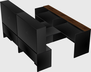 Shared u-shaped reception desks
