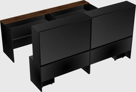 Shared u-shaped reception desks