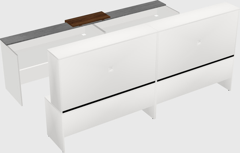 Shared u-shaped reception desks