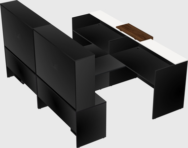 Shared u-shaped reception desks