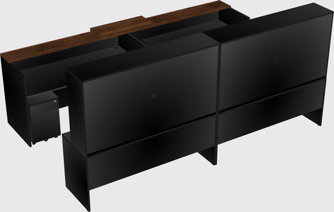 Shared u-shaped reception desks