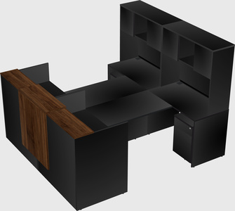 Shared u-shaped reception desks