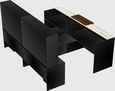Shared u-shaped reception desks