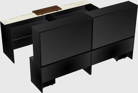 Shared u-shaped reception desks