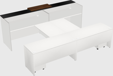 Shared u-shaped reception desks
