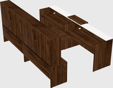 Shared u-shaped reception desks