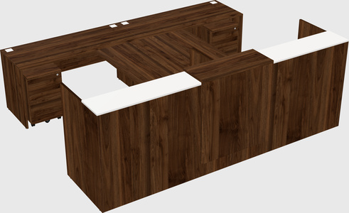Shared u-shaped reception desks