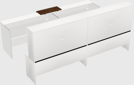 Shared u-shaped reception desks