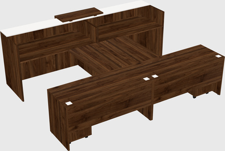 Shared u-shaped reception desks