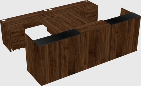 Shared u-shaped reception desks