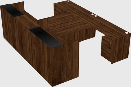 Shared u-shaped reception desks
