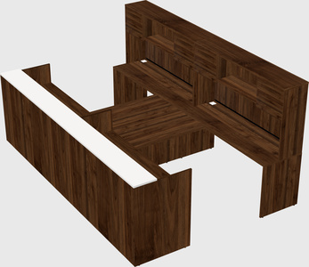 Shared u-shaped reception desks