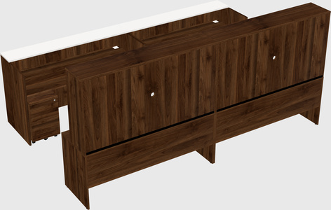 Shared u-shaped reception desks