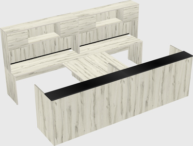 Shared u-shaped reception desks