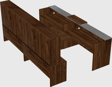 Shared u-shaped reception desks
