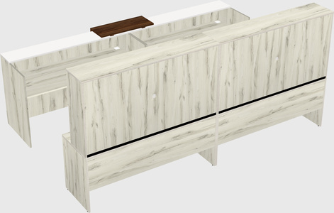 Shared u-shaped reception desks