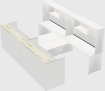 Shared u-shaped reception desks