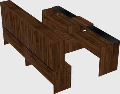 Shared u-shaped reception desks