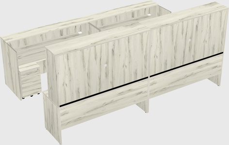 Shared u-shaped reception desks