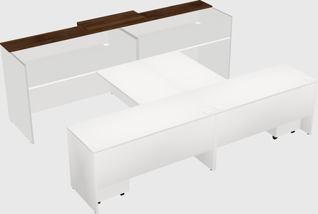 Shared u-shaped reception desks