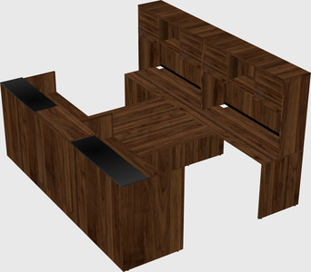 Shared u-shaped reception desks