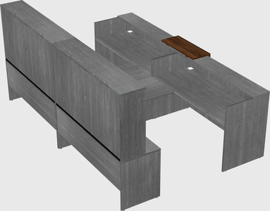 Shared u-shaped reception desks