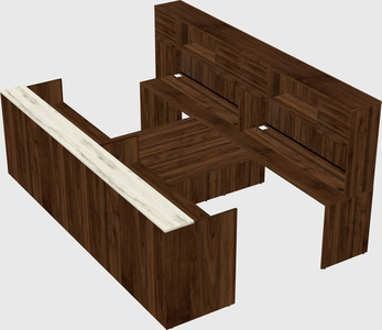 Shared u-shaped reception desks