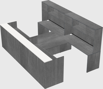 Shared u-shaped reception desks