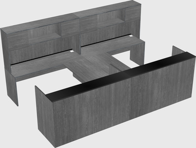 Shared u-shaped reception desks