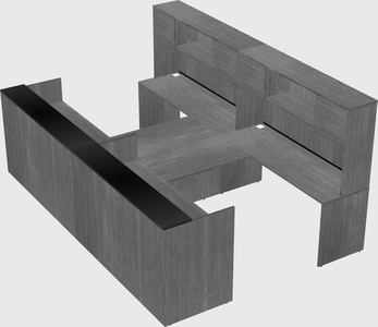 Shared u-shaped reception desks