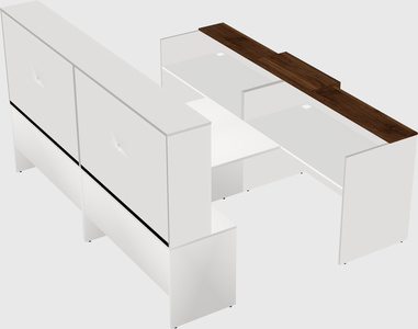 Shared u-shaped reception desks