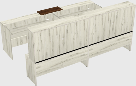 Shared u-shaped reception desks
