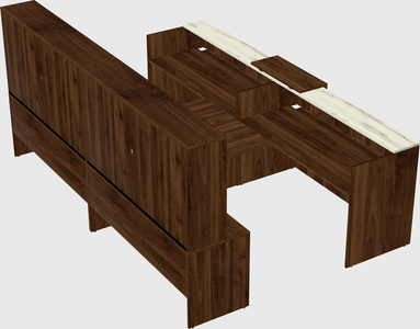 Shared u-shaped reception desks