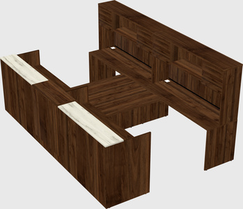 Shared u-shaped reception desks