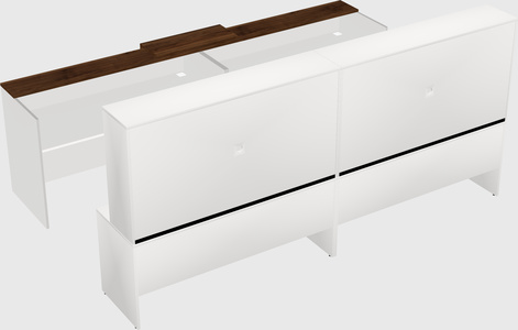 Shared u-shaped reception desks