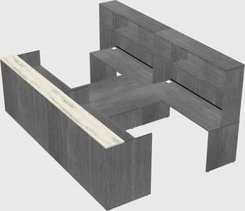 Shared u-shaped reception desks