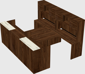 Shared u-shaped reception desks