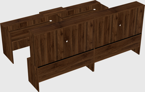 Shared u-shaped reception desks