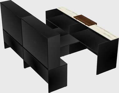 Shared u-shaped reception desks