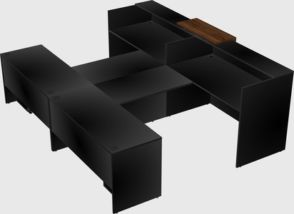 Shared u-shaped reception desks
