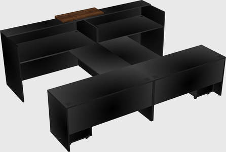 Shared u-shaped reception desks