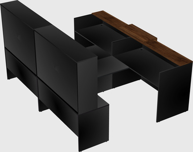 Shared u-shaped reception desks