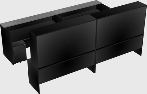 Shared u-shaped reception desks