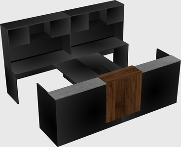 Shared u-shaped reception desks