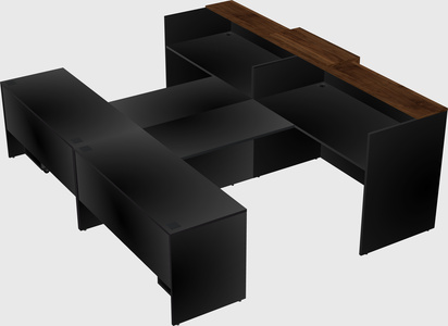 Shared u-shaped reception desks