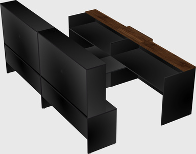 Shared u-shaped reception desks