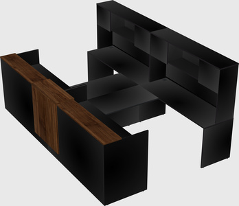 Shared u-shaped reception desks