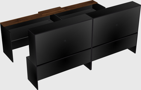 Shared u-shaped reception desks