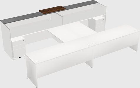 Shared u-shaped reception desks